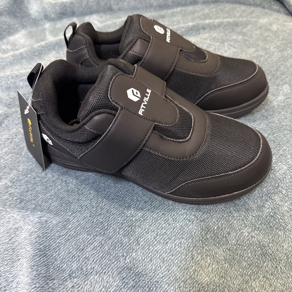 FitVille Women's EasyTop StrapEase Diabetic Shoes Women's US Size 9.5W